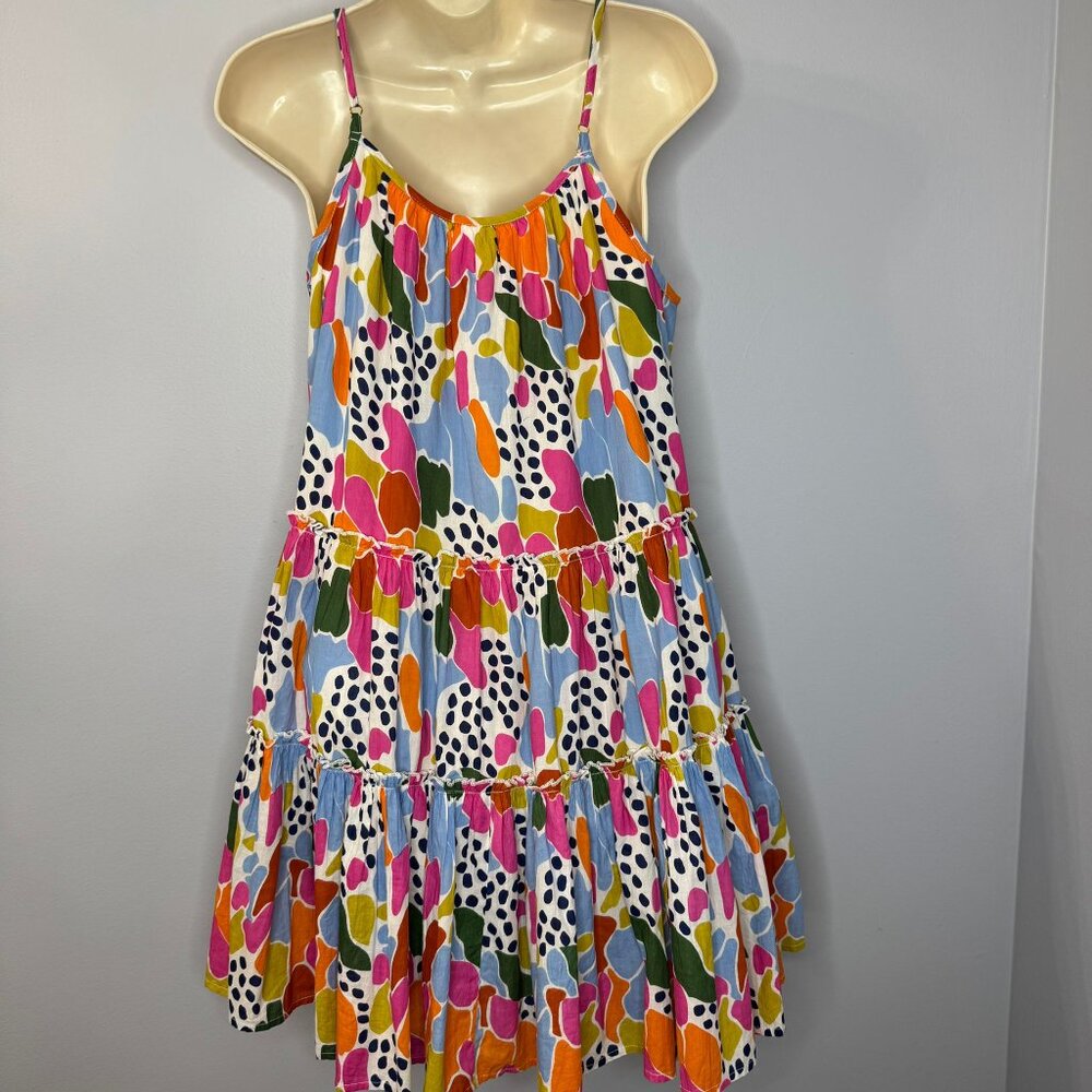 THML Spotted Multi Print Swim Sundress Adjustable Strap Beach Vacation  Sz. XS - Picture 7 of 13